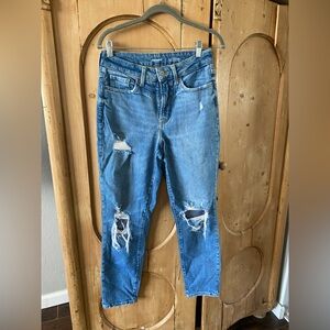 Old Navy Distressed Light Blue Skinny Jeans